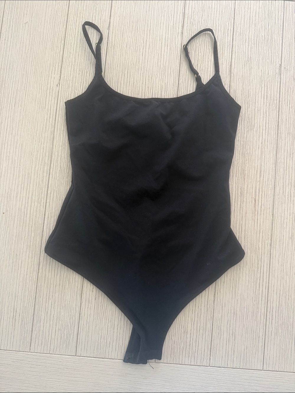 Free People Black Adjustable-Strap Bodysuit